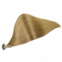Alibaba Express Venta al por Mayor de Cabello Humano Virgen Remy Extensiones de Cabello Pre-Adheridas con Punta Plana Productos para el Cabello