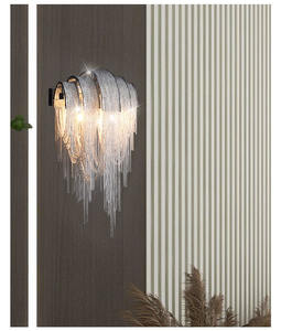 Intérieur décoratif intérieur led salon chaîne en aluminium luxe simple chambre gland <span class=keywords><strong>lustre</strong></span> appliques bon marché - Product Image 4