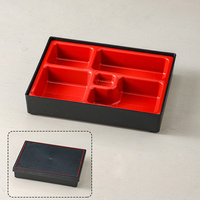Prix de gros - Ensemble de boîtes bento de style japonais avec couvercle en plastique, chauffables et étanches, portables pour une utilisation en restaurant
