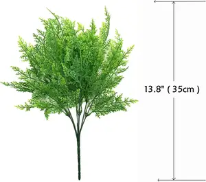 Artificial 7 Fork Maidenwort Water Grass Plastic Plant Wall Material Simulation Of Pine Grass Green Plant Fern