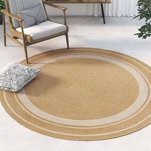 <span class=keywords><strong>Tapis</strong></span> <span class=keywords><strong>rond</strong></span> 4 pieds 2 <span class=keywords><strong>tapis</strong></span> en fibre naturelle <span class=keywords><strong>Beige</strong></span> support extérieur lin rotin Tatami <span class=keywords><strong>tapis</strong></span> neutre tissé tressé zone <span class=keywords><strong>de</strong></span> <span class=keywords><strong>salle</strong></span> <span class=keywords><strong>de</strong></span> <span class=keywords><strong>bain</strong></span> - Product Image 2