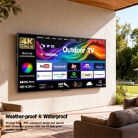 Televisor Inteligente 4K de Lujo para Exteriores de 75 Pulgadas, Resistente al Agua IP65, Antideslumbrante, Alto Brillo, Android, WiFi, Animación, Navegación
