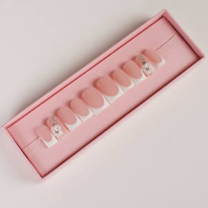 Vente en gros <span class=keywords><strong>faux</strong></span> ongles courts en acrylique fini <span class=keywords><strong>gel</strong></span> UV ongles design à pression à la main en ABS réutilisables pour doigts - Product Image 6