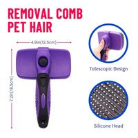 Peigne à poils de chien en plastique écologique, accessoire de toilettage pour chats et chiens, l'outil transfrontalier idéal pour le bain et le nettoyage