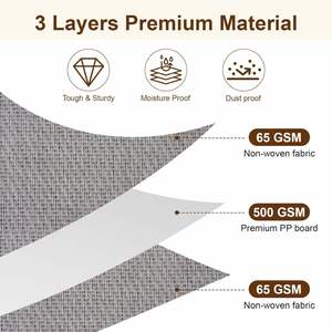 Bedroom for Bedding <b>Clothes</b> <b>Covers</b> Linen Closet Organizer with Zipper Oxford Cloth Foldable Bed Sheet Set Organizer - Product Image 5