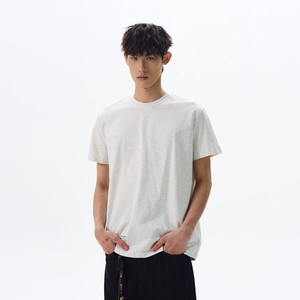 T-shirt uni à manches courtes pour homme – Style <span class=keywords><strong>simple</strong></span> et élégant, inspiré du vintage, basique, en pur coton, infroissable - Product Image 3