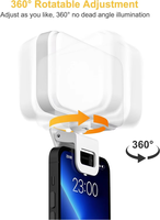 Mini anneau lumineux LED pour selfie, température de couleur réglable, protection des yeux, alimenté par batterie, portable, adapté aux mobiles