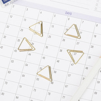 Clips de notes en métal de grande taille personnalisés en or, clips de notes en bois, porte-notes adhésives, signets pour usage de bureau, prix d'usine