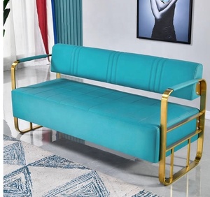Luxury Design Barbershop Sofa Beauty Salon Waiting <b>Chair</b> Hair Salon Lounge Area Clothing Store Office Reception for Shop - Product Image 4