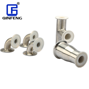 PFA 안감 위생 90 도 팔꿈치, ISO/DIN/SMS 3A 트라이 클램프 피팅, 316L 스테인리스 스틸 - Product Image 6