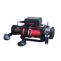 Treuil électrique robuste 12V/24V 12000lbs étanche IP67, 10m, pour levage et traction de camions, télécommande, synthétique