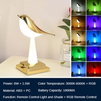 Lampe de table LED nordique moderne en forme d'oiseau pour chambre, bureau, chevet, salon – Décoration d'intérieur