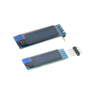 Module d'affichage OLED 0,91'' (0,91 pouce) 128*32 Résolution 128x32 Interface IIC Pilote SSD1306 Blanc/Bleu 4 broches - Product Image 1