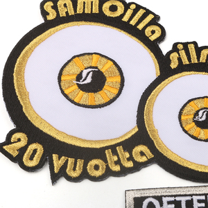 Trung Quốc Bán Buôn 2020 Tùy Chỉnh Thiết Kế Mới Sắt Trên Ủng Hộ Bạc Kim Loại Biên Giới Thêu Dệt Các Bản Vá Lỗi Cho Quần Áo - Product Image 2