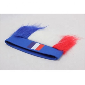 Peluca de Aficionado al Fútbol de Francia 2026, Bandera Francesa, Rizada, para Deporte y Juego - Product Image 3