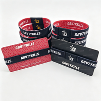 Bracelets promotionnels personnalisés, écologiques, à la mode, tissés, imprimés par transfert thermique, extensibles, en RPET, avec puce RFID