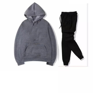 2 parça erkek özelleştirmek boş kazak Slim Fit Jogger takım elbise spor eşofman - Product Image 5