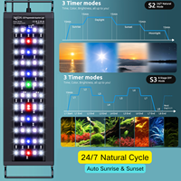 Lámpara LED Programable para Acuario Seaoura SR-659 24/7 con Simulación de Amanecer y Atardecer, Termómetro Integrado, WRGB