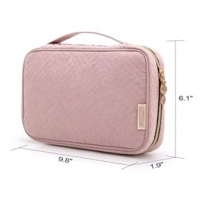 Étuis de rangement pour bijoux de voyage, sac organisateur de bijoux en coton personnalisé pour colliers, boucles d'oreilles, bagues, bracelets, fabriqué en usine BSCI - Product Image 1