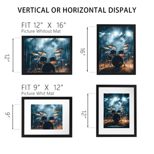 13x19 Solid Wood Eco-friendly UV Printed HD Tempered Glass Rectangular Vertical Wall Mounted Photo <b>Frame</b> Textured White - Product Image 5