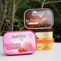 Grands pots à glace personnalisés avec logo, biodégradables, en matériaux recyclés, contenants à emporter, coupes à gelato, vente en gros avec couvercles