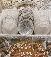Groothandel olijfgroene corduroy bruidskippah met aangepaste borduring, gepersonaliseerde binnenprint, Joodse yarmulke, Judaica schedelkap