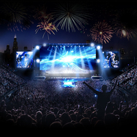 A todo color P3.9 P4.8 Fácil instalación 500x500mm Servicio frontal Led Programable Pantalla lateral doble Feria comercial Led Video Wall