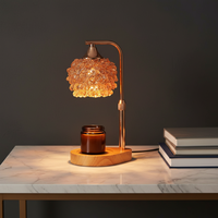 Lampe chauffe-cire parfumée en bois massif, sans flamme, pour aromathérapie domestique, style rétro pour chambre à coucher, pour l'exportation