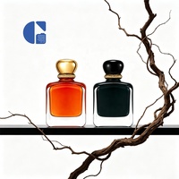 Botella de Perfume Cuadrada Redondeada de Lujo de 100 ml con Pulverizador Interno, Color Sólido, Base Gruesa, Recargable