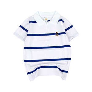 <span class=keywords><strong>Camiseta</strong></span> Polo de <span class=keywords><strong>Manga</strong></span> <span class=keywords><strong>Corta</strong></span> de Alta Calidad para Bebés y Niños, <span class=keywords><strong>Camiseta</strong></span> de Algodón con Rayas Teñidas con Hilo para Niños - Product Image 1