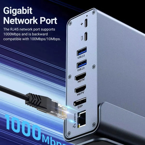 16-in-1 USB-C ドッキングステーション MST 16ポート Type-C 多機能ハブアダプター USB 3.0 デスクトップPC用 - Product Image 3