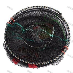 Redes de Pesca Plegables, Trampa para Cangrejos, Langostas y Camarones, Red de Malla Negra Resistente y Portátil, Plegable, Segura para Capturar Peces - Product Image 6