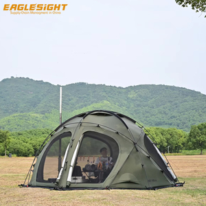 High-End 40D Nylon Silver Coated <b>Large</b> Dome <b>Tent</b> Luxury Waterproof PU Self-Standing 6-8 Person Camping <b>Tent</b> with One Bedroom - Product Image 2
