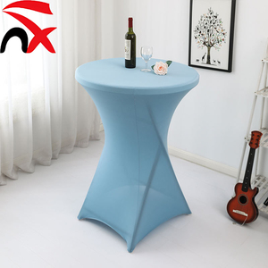 Tovaglia Rotonda Piccola Elasticizzata <span class=keywords><strong>per</strong></span> Tavoli da Cocktail, Copritavolo Estensibile <span class=keywords><strong>per</strong></span> Feste, Matrimoni, Compleanni, Hotel - Product Image 5