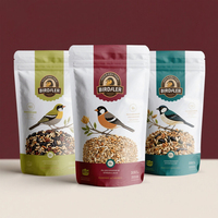 Pochette d'impression de conception personnalisée Sachet de paquet de pochette en plastique Chips graines emballage alimentaire sacs d'aliments pour oiseaux