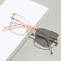 Gafas con Bloqueo de Luz Azul OEM, Montura Metálica, Lentes Fotocromáticas para Juegos de Computadora y Uso en Oficina, Gafas Fotocromáticas
