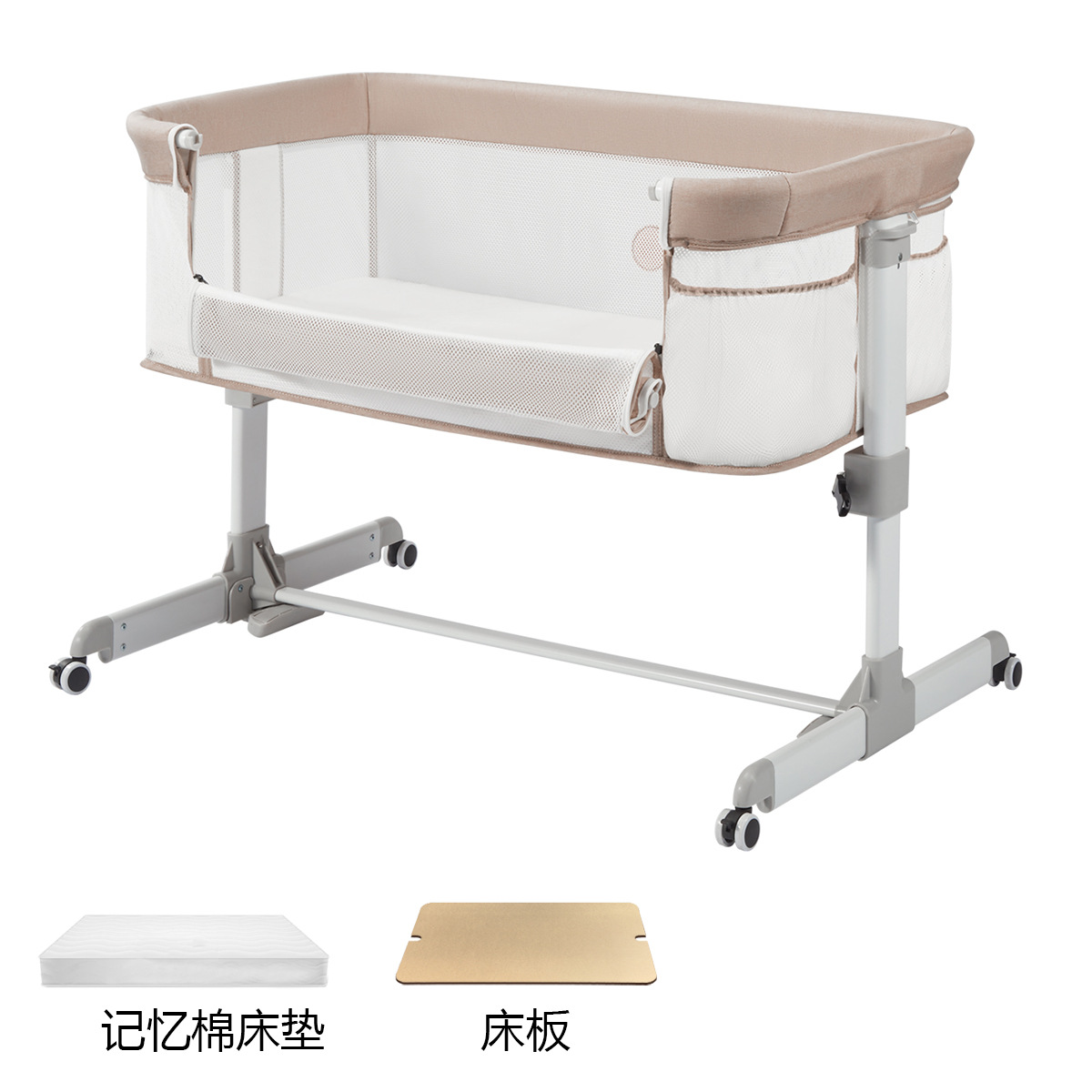 Khaki - Borsa porta-materasso per testiera del letto (altezza 6 borse)