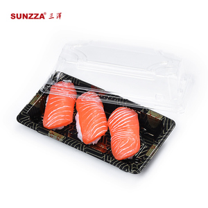 Sunzza Gói Bán buôn dùng một lần bao bì thực phẩm nhựa container Pet đưa ra để đi Sushi bao bì hộp/khay - Product Image 4