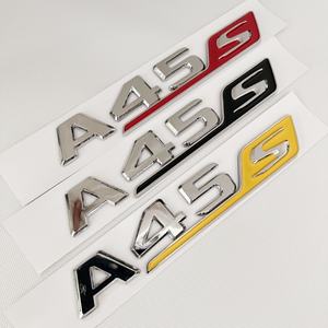 Autocollant 3D ABS Chrome Noir Rouge Lettres de Coffre de <span class=keywords><strong>Voiture</strong></span> pour <span class=keywords><strong>Mercedes</strong></span> Benz A45 AMG W177 W176 A45S Emblème Logo Auto Accessoires - Product Image 3