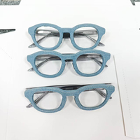 Montures de lunettes œil-de-chat en acétate à surface tissée unique, lunettes hypoallergéniques à monture complète pour les distributeurs de lunettes haut de gamme