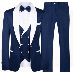 <span class=keywords><strong>Traje</strong></span> de Boda <span class=keywords><strong>Azul</strong></span> <span class=keywords><strong>Marino</strong></span> de <span class=keywords><strong>Tres</strong></span> <span class=keywords><strong>Piezas</strong></span> para Novio y Padrino, Estilo Casual de Negocios - Product Image 1
