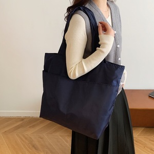Women's <b>Tote</b> Bag Solid Color Large Capacity Waterproof Oxford <b>Nylon</b> Shopping Travel Shoulder Bag For Women - Product Image 2