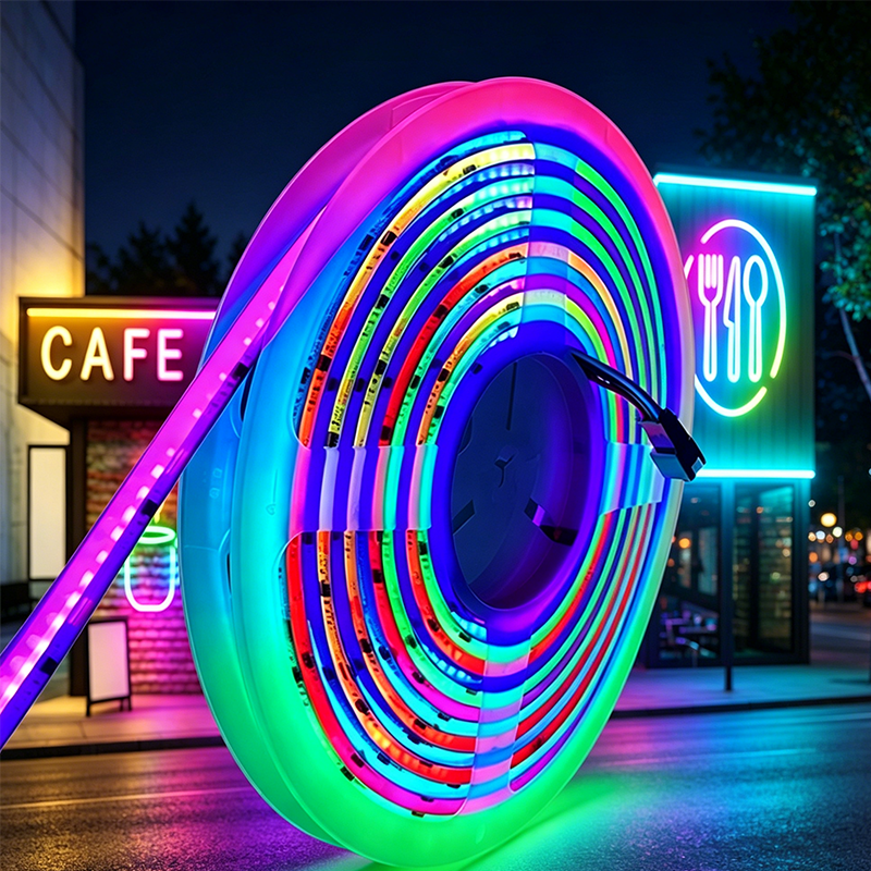 Professional 12V 24V RGBIC LED Light Strip Dream Color Tape Light Smooth Gradient Remote APP RF Control Club Stage Performance