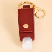 Portable T-main PU cuir désinfectant pour les mains étui porte-clés aist-suspendu désinfectant organisateur voyage taille bouteille étui de protection