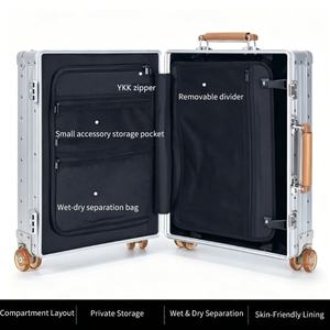 Maleta de Viaje Rígida de Gran Capacidad con Ruedas Silenciosas, Ligera, Resistente a Impactos, para <span class=keywords><strong>Viajes</strong></span> Largos, Equipaje de Mano para Negocios - Product Image 5