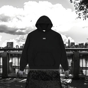 Sweat à capuche pour homme en coton 100% lourd, bleu, imperméable, écologique, de haute qualité, personnalisable en gros - Product Image 2