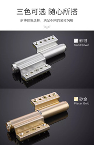 Heavy-Duty Aluminum Alloy Hydraulic Door Window Hinge Pair Bearing Self-Closing/<b>Positioning</b> 180 Degrees Opening Angle Modern GQK - Product Image 4