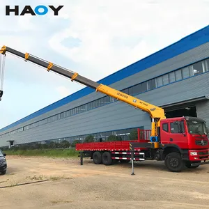 12 tonnes manipulateur télescopique à flèche droite 8*4 grue montée sur camion dongfeng howo