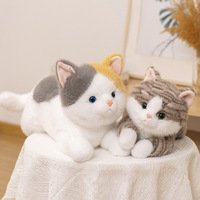Nouveau style : Peluches chat longues, jouets en peluche chat pour fête, cadeau Saint-Valentin, oreiller chat, jouets en peluche chat anime mignons en coton doux, vente en gros