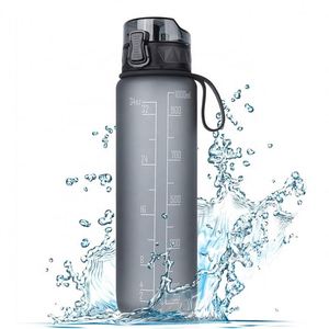 Custom Wholesale Sales 32oz Leakproof BPA Free Drinking <b>Water</b> <b>Bottle</b> <b>with</b> <b>Time</b> Marker & Straw - Product Image 4
